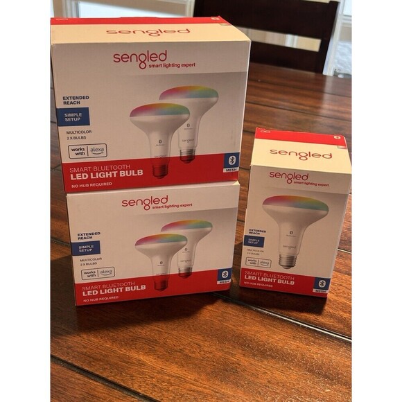 Sengled Smart Bluetooth Mesh LED Light Bulbs Multicolor Amazon Echo, Indoor (5) - Picture 1 of 6